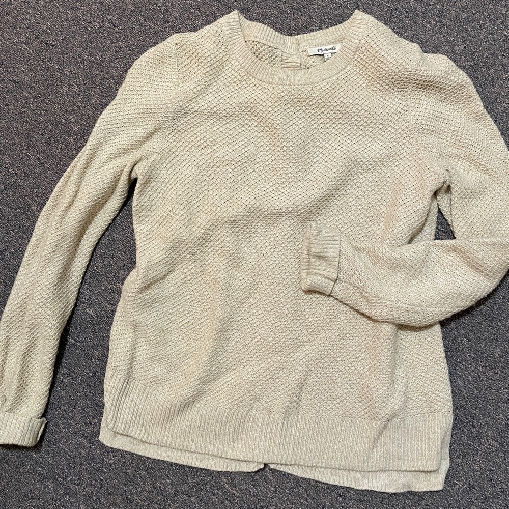 Beige Madewell button up cardigan